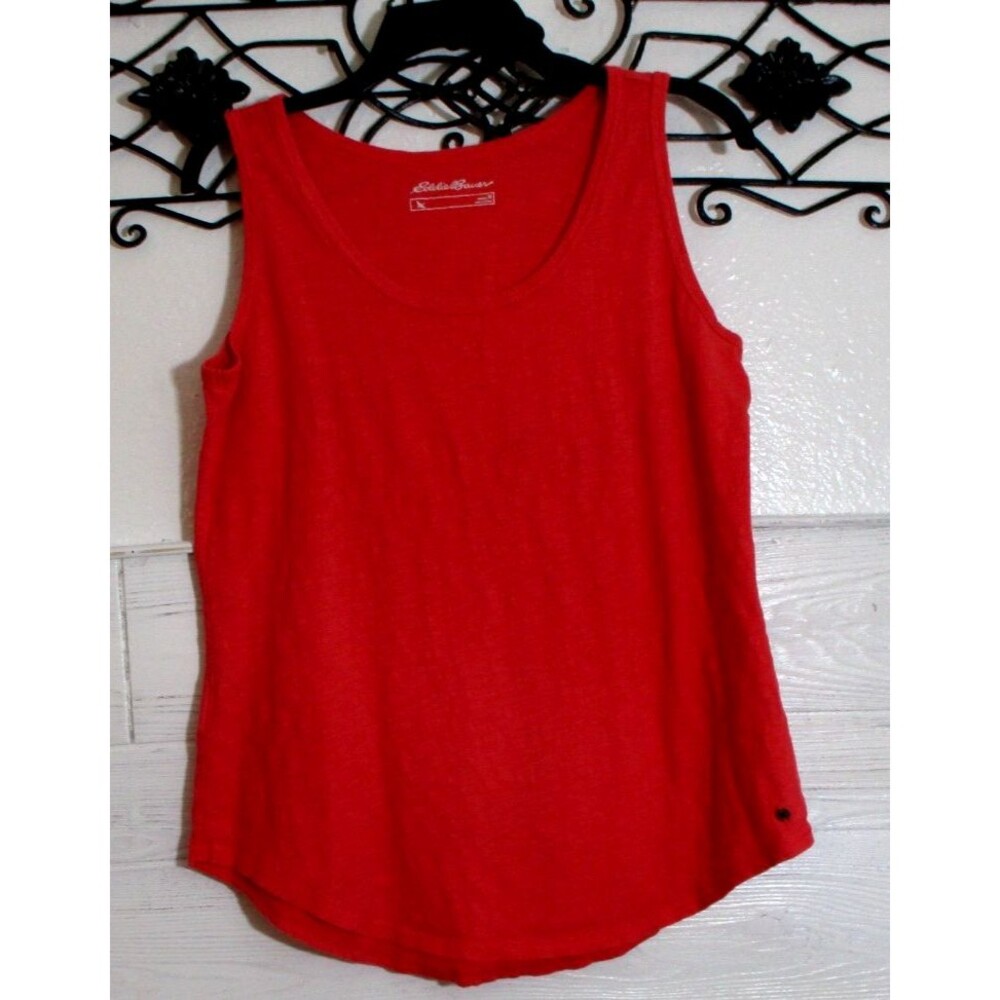 Eddie Bauer Women's Top Size M Sleeveless Coral Round Neck